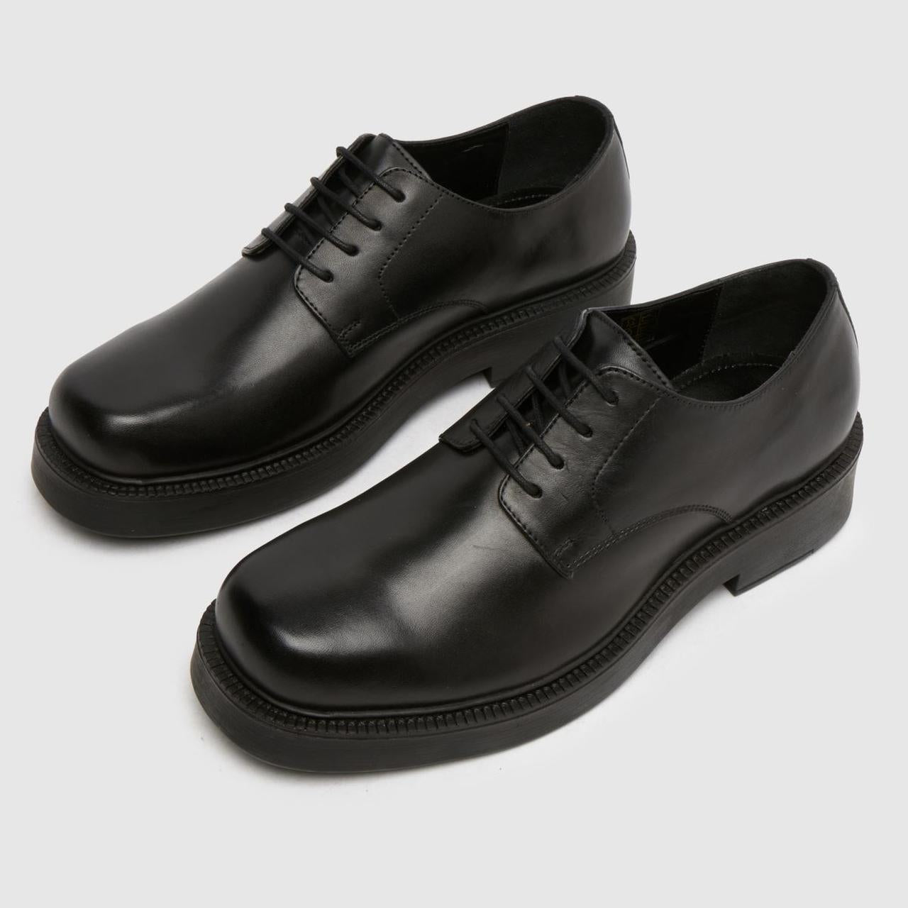 Micah Leather Lace Up in Black
