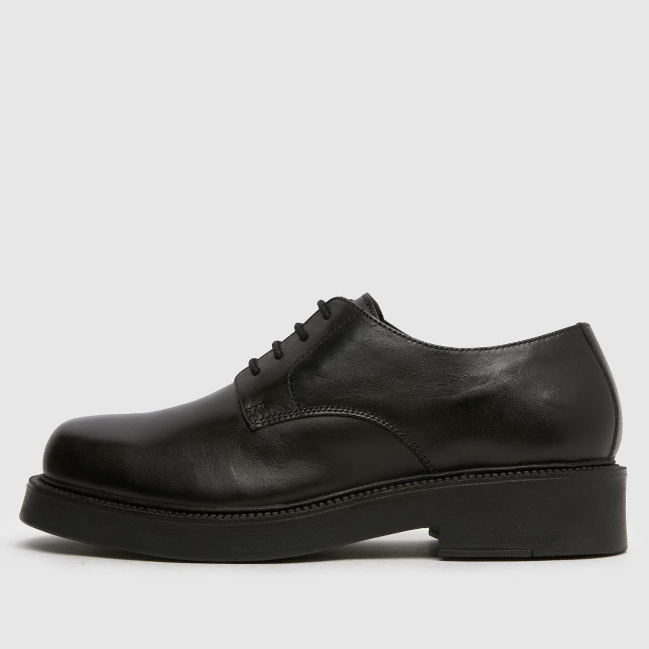 Micah Leather Lace Up in Black