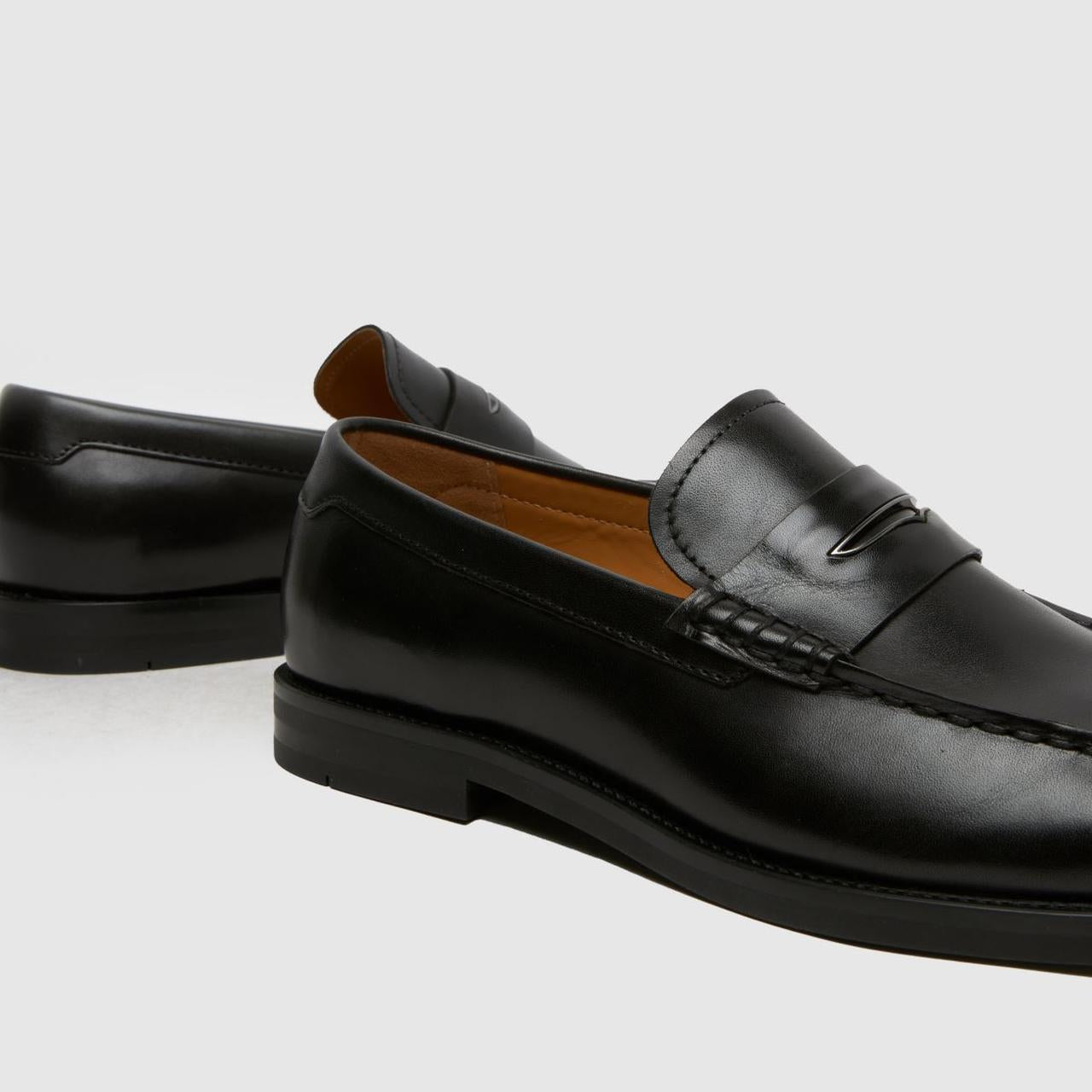 Richard Leather Loafer in Black