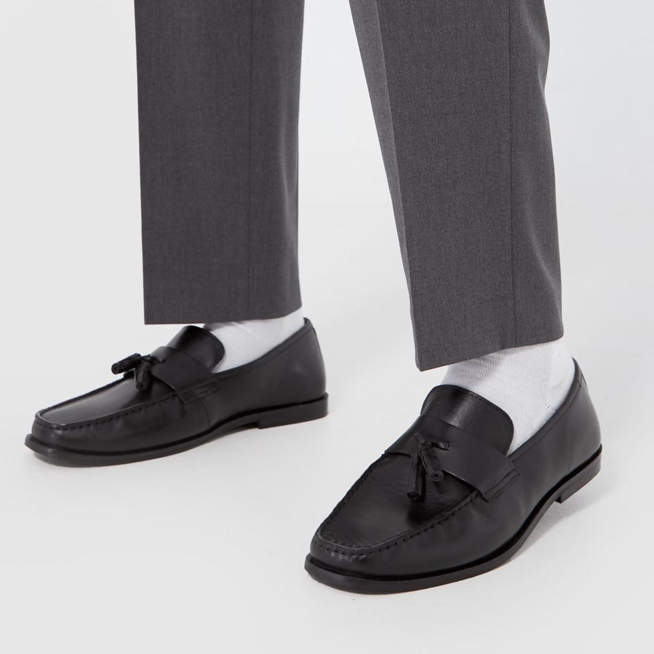 Rich Square Toe Loafer in Black