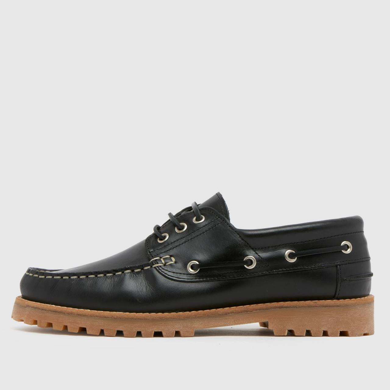 Princeton Leather Boat in Black
