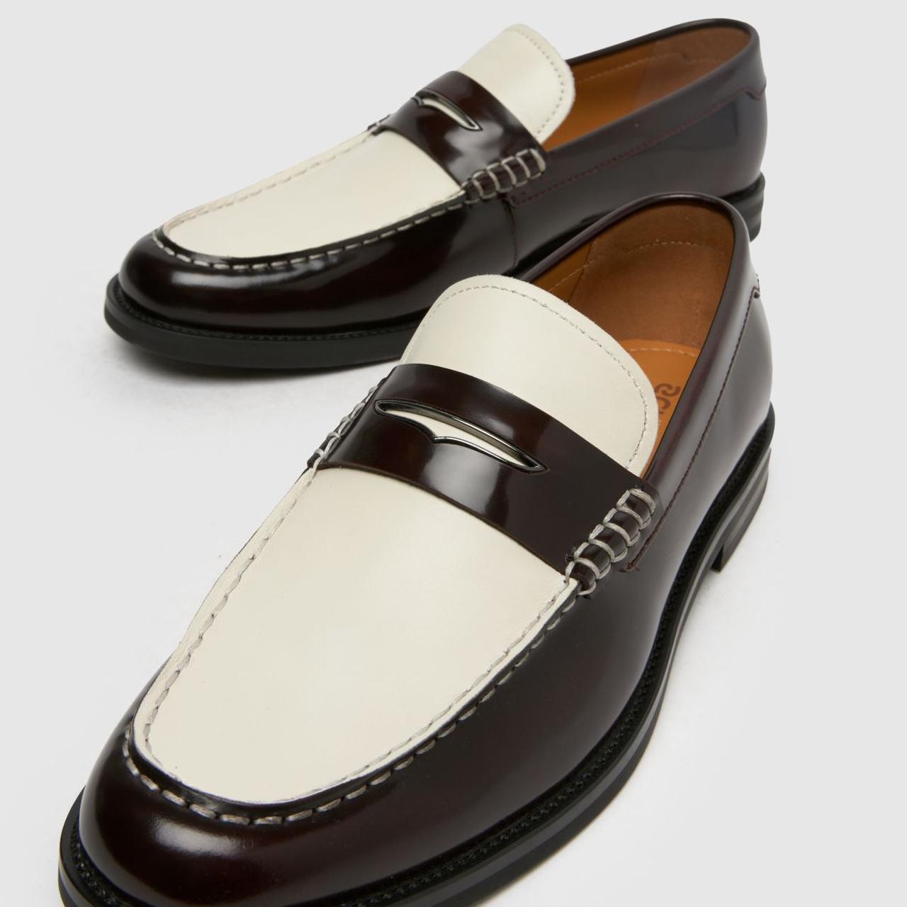 Richard Leather Loafer in Beige & Brown