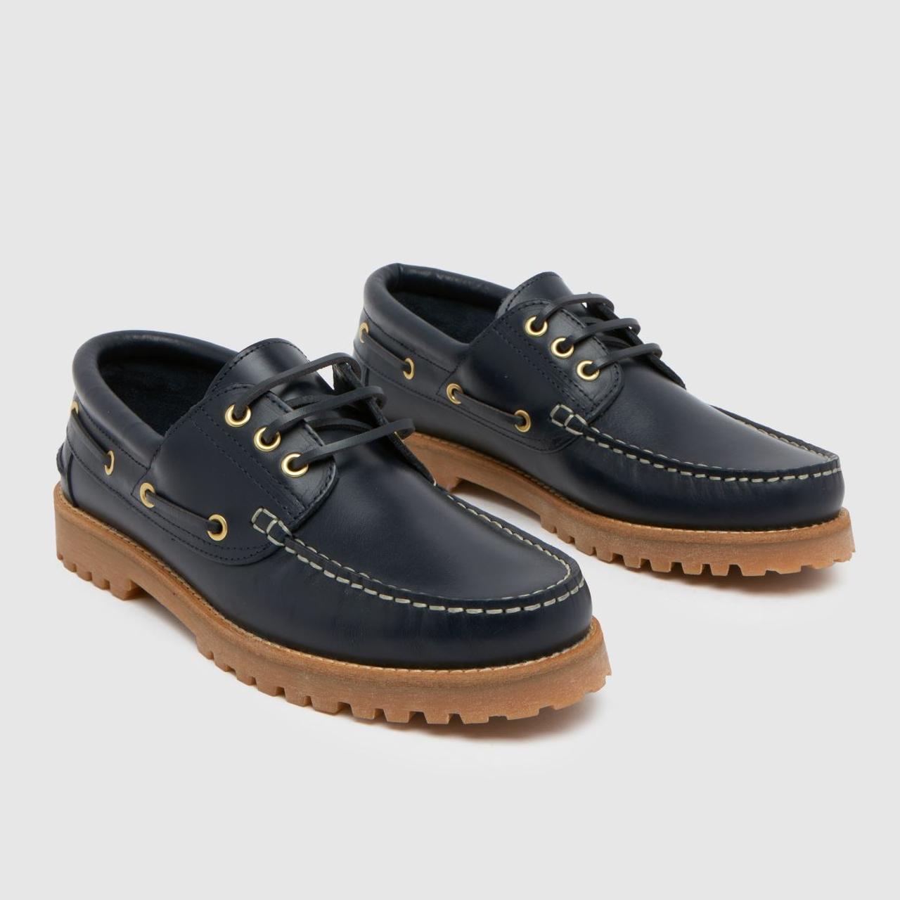 Princeton Leather Boat in Navy