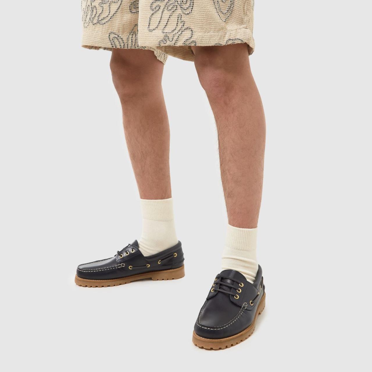 Princeton Leather Boat in Navy