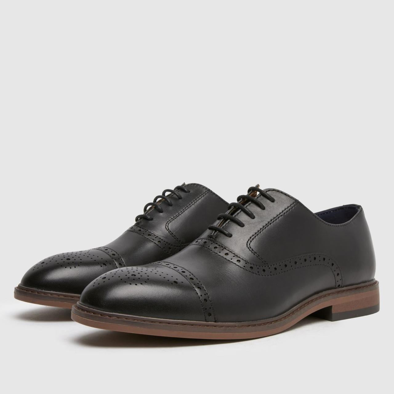 Raven Leather Brogue in Black