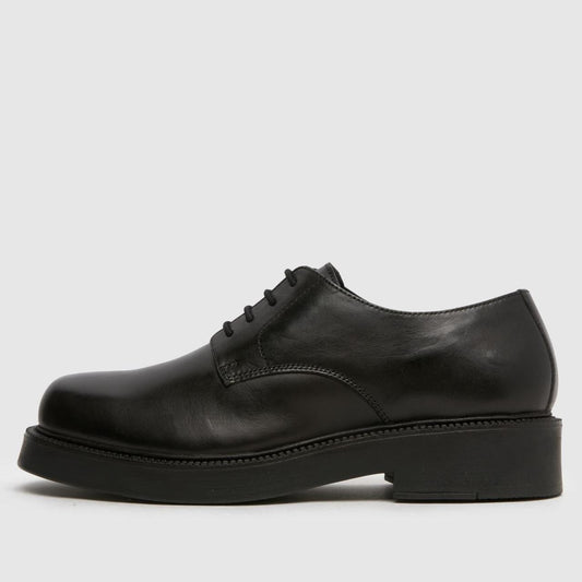 Micah Leather Lace Up in Black