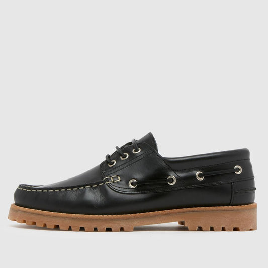 Princeton Leather Boat in Black