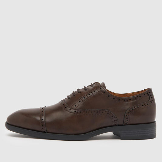 Ronan Square Toe Brogue in Brown