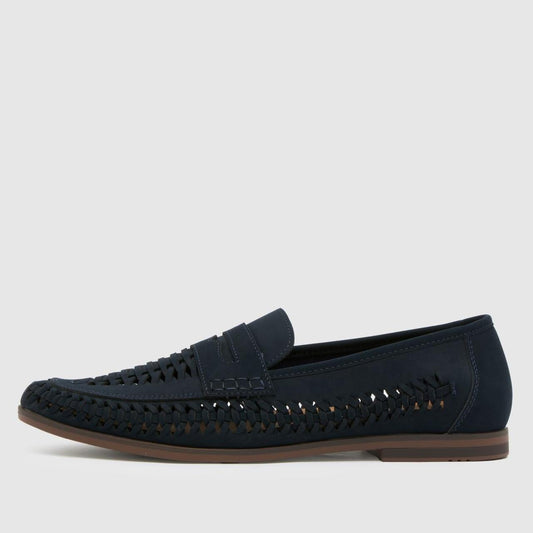 Reem Woven Loafer in Navy