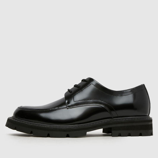 Pascal Leather Lace Up in Black
